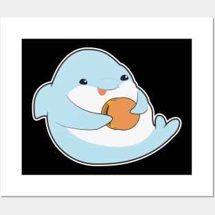 Dolphin with Burger Posters and Art